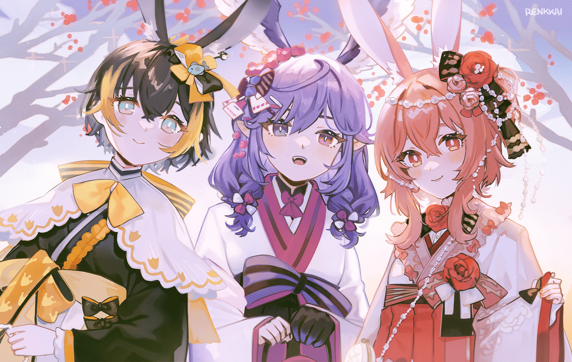 example of 3 charas + simple BG [800eur]